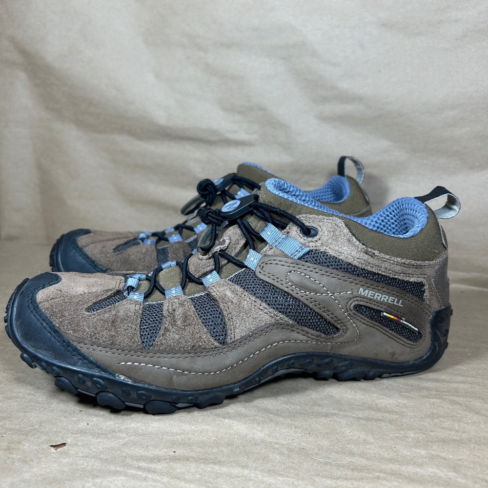 Merrell Chameleon Arc Stretch Hiking Shoes Mens 8 Brown Suede Low Top J87666